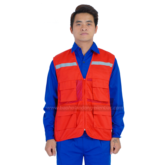 Áo phản quang ghile đỏ
