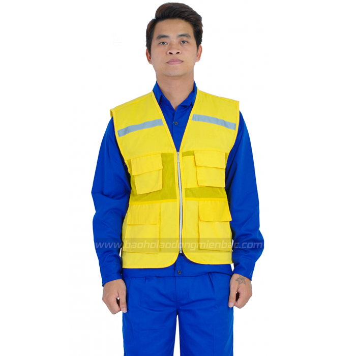 Áo ghile phản quang vàng